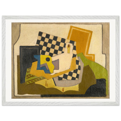 Composition (Chessboard) by Mainie Jellett - detail of the chessboard pattern and geometric forms