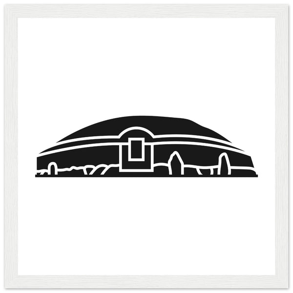 Moderner minimalistischer Newgrange-Illustrationsdruck