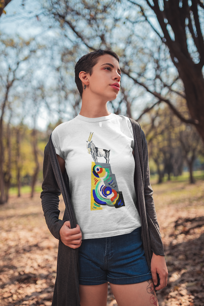 A Goat Monument by Mainie Jellett – Heavyweight Unisex T-Shirt