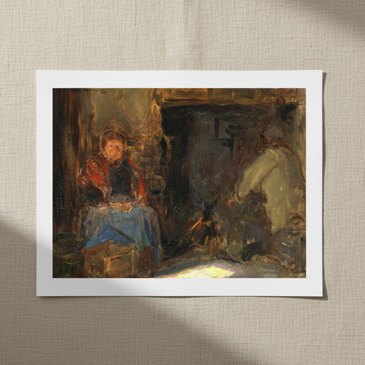 A Galway Cottage by Walter Frederick Osborne Irish interior art print
