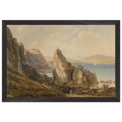 Black Wooden Framed reproduction of A Bay near Howth by Henry Newton from the National Gallery of Ireland