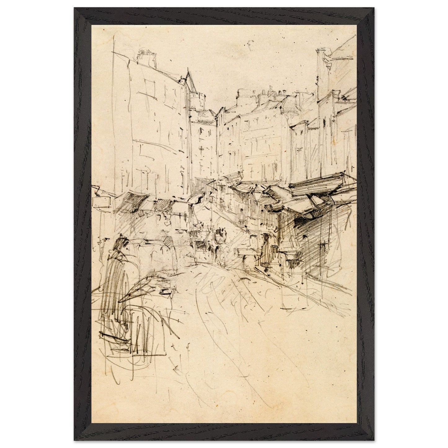 Black frame 30×40 cm: Collector’s Edition of Walter Osborne’s Christchurch Cathedral sketch – 30×40 cm black hardwood frame.