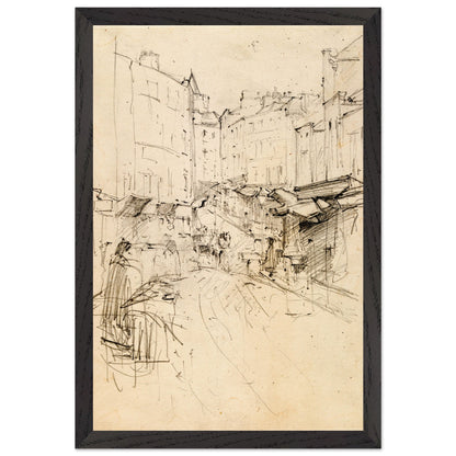 Black frame 30×40 cm: Collector’s Edition of Walter Osborne’s Christchurch Cathedral sketch – 30×40 cm black hardwood frame.