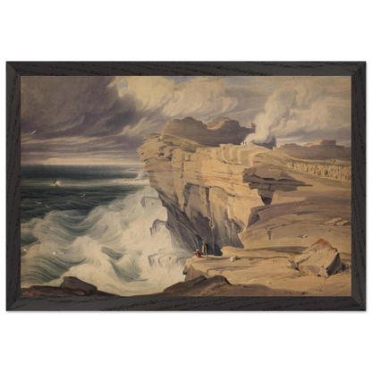 Dún Aonghasa, Inis Mór by George Petrie – 30×45 cm black frame museum-quality art print