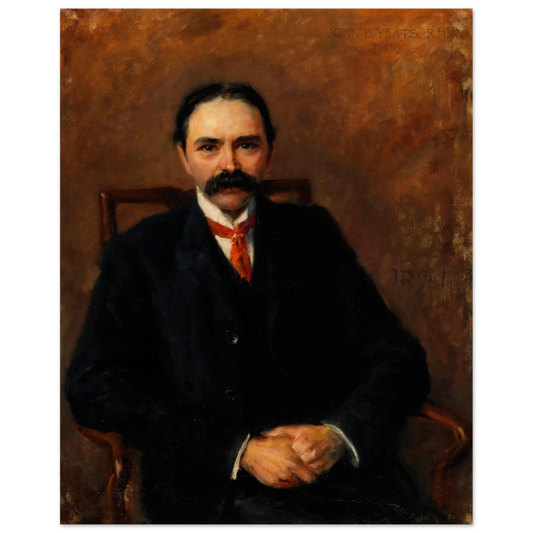 Douglas Hyde portrait by John Butler Yeats, archival 40×50 cm Irish art print – Gaelic Revival leader