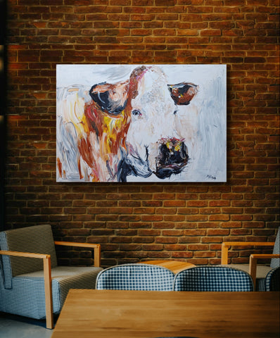 Bella The Cow Painting by Maire Claire Allsopp