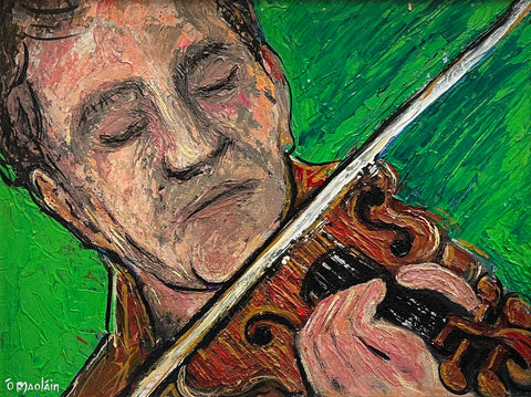 Irish Fiddle Player Original Painting