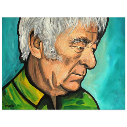 Seamus Heaney archival unframed Irish poet art print by Barra Ó Maoláin