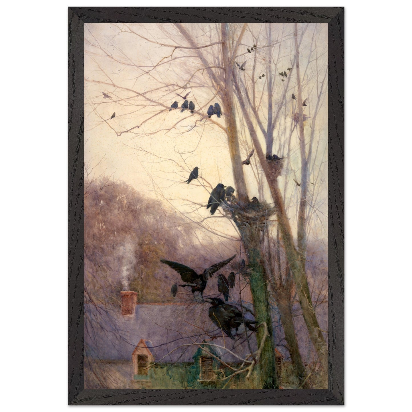 Shades of Evening by Irish Artist Mildred Anne Butler Art Print 30x45 cm / 12x18″ / Framed Art Print / Black frame