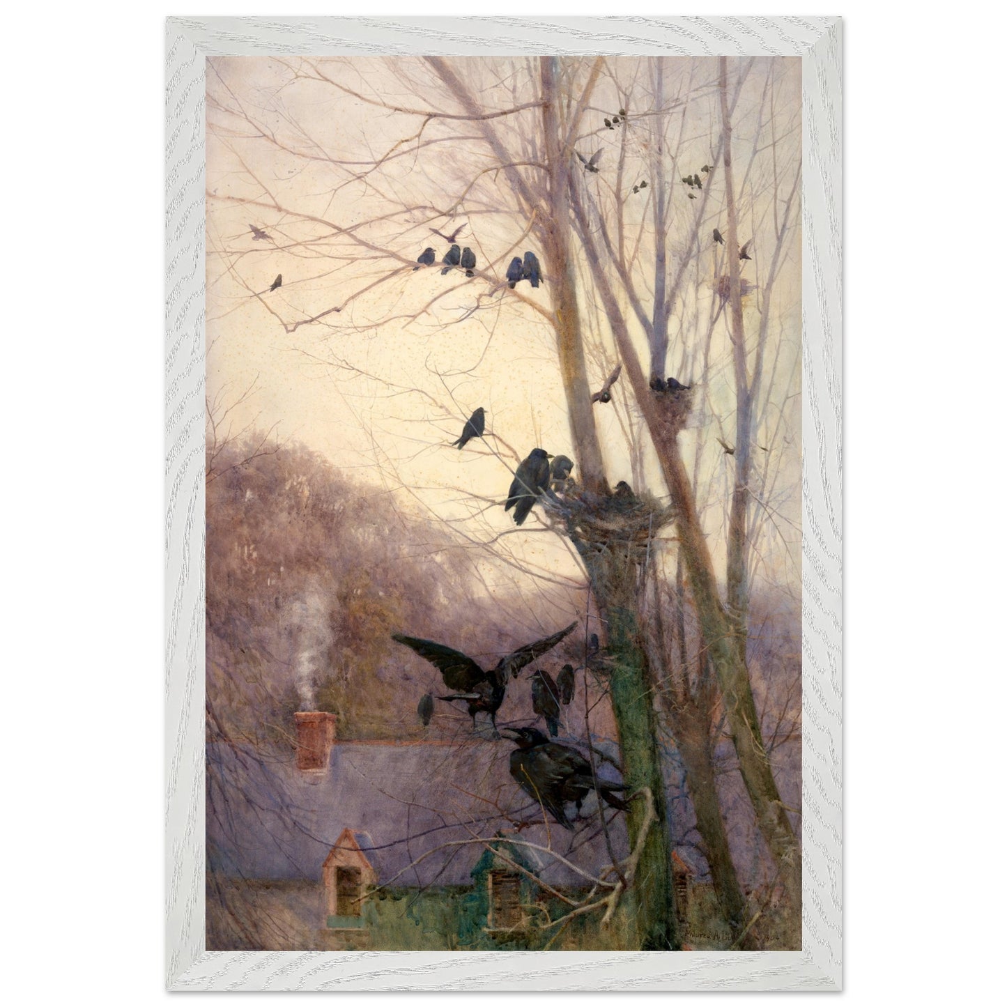 Shades of Evening by Irish Artist Mildred Anne Butler Art Print 30x45 cm / 12x18″ / Framed Art Print / White frame