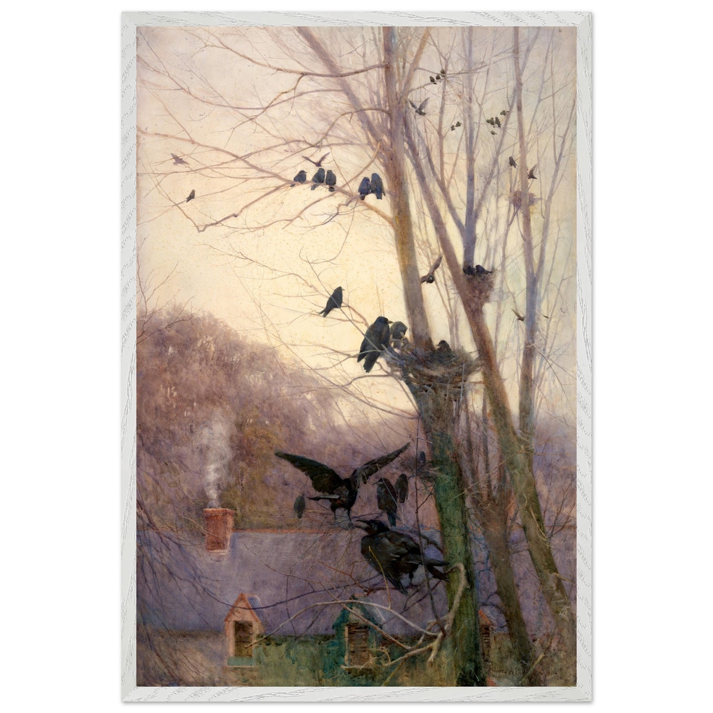 Shades of Evening by Irish Artist Mildred Anne Butler Art Print 60x90 cm / 24x36″ / Framed Art Print / White frame