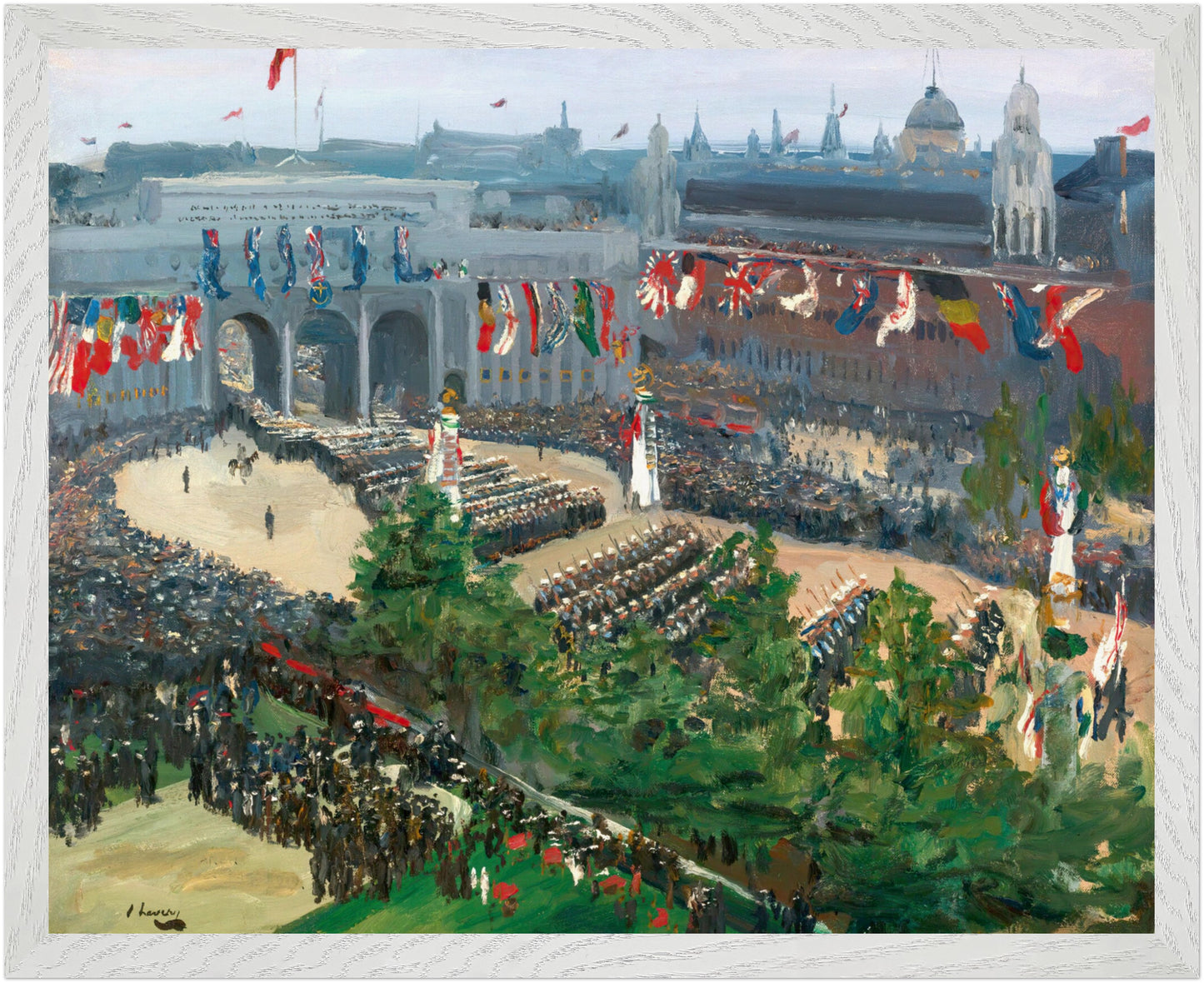 Arche de l'Amirauté, Parade de la Victoire, 19 juillet 1919, par l'artiste irlandais John Lavery, impression d'art