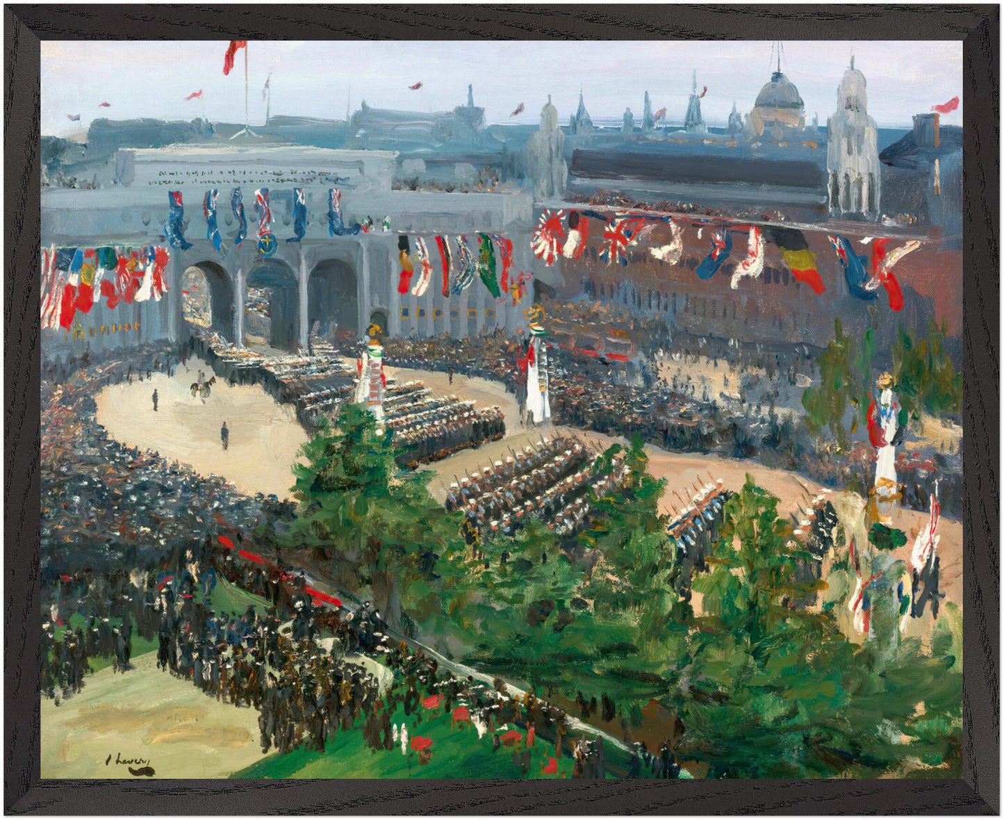 Arche de l'Amirauté, Parade de la Victoire, 19 juillet 1919, par l'artiste irlandais John Lavery, impression d'art