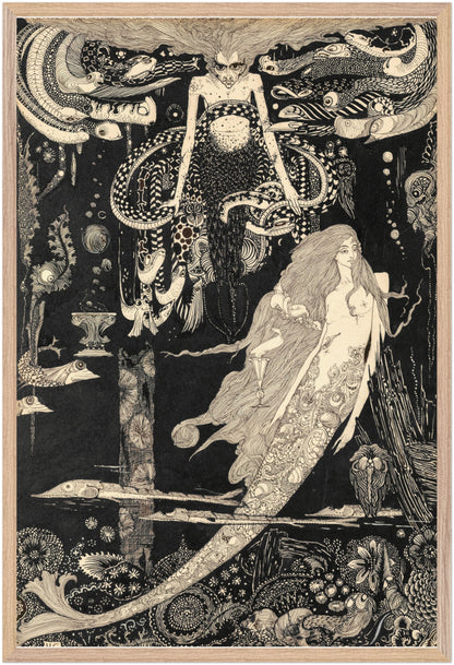 La Petite Fille de la Mer par l'artiste irlandais Harry Clarke Impression d'art