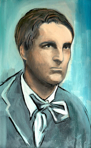 W.B Yeats Original Painting Framed
