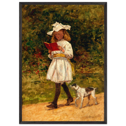 A Young Girl Reading by Aloysius O'Kelly Art Print (view 21)