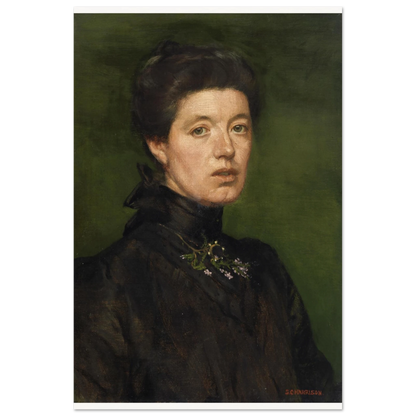 Self-portrait by Sarah Cecilia Harrison, unframed art print, 30x45 cm