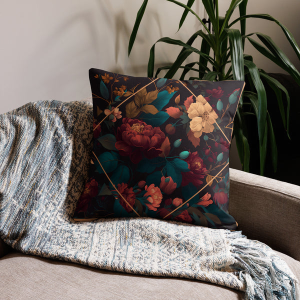 Blooms in Harmony: A Floral Symphony Cushion