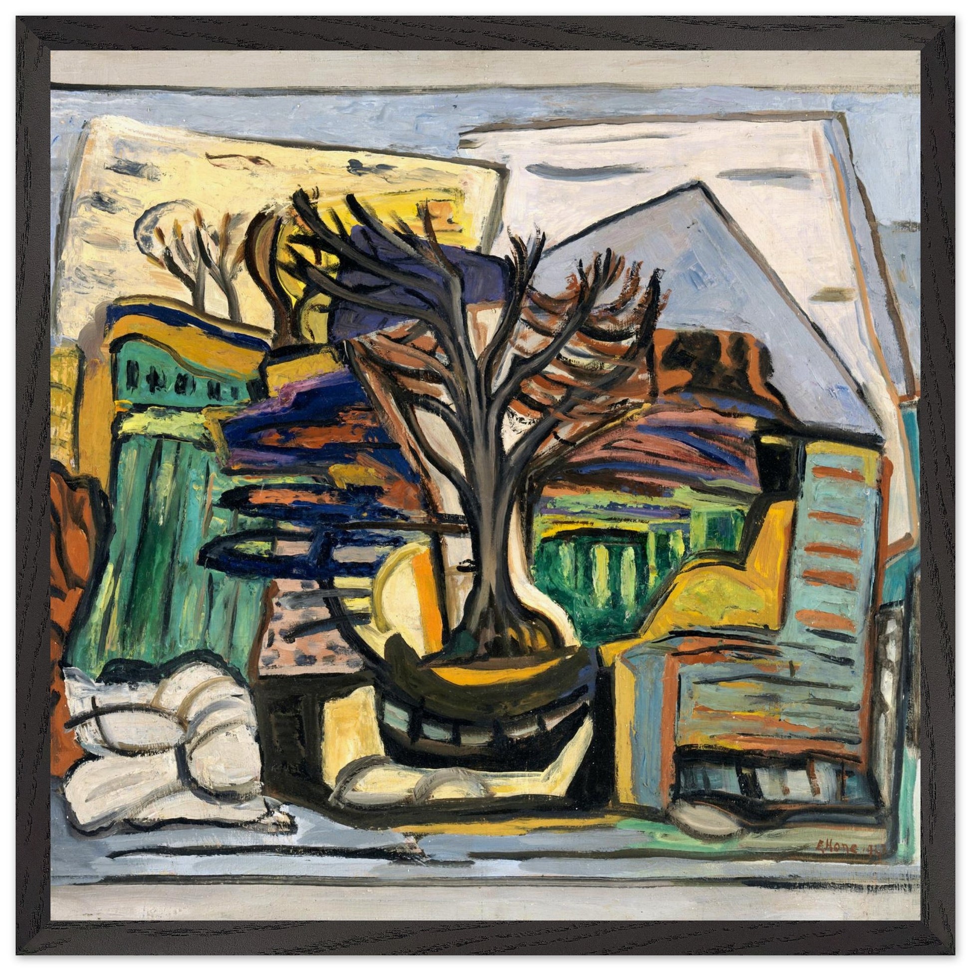 Evie Hone A Landscape with a Tree (1943) | Collector Print – detail view | Buy Irish Art