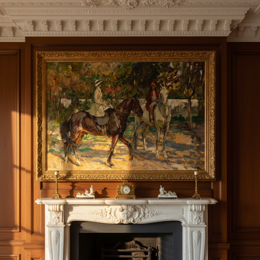 Framed Irish art print styled in an interior