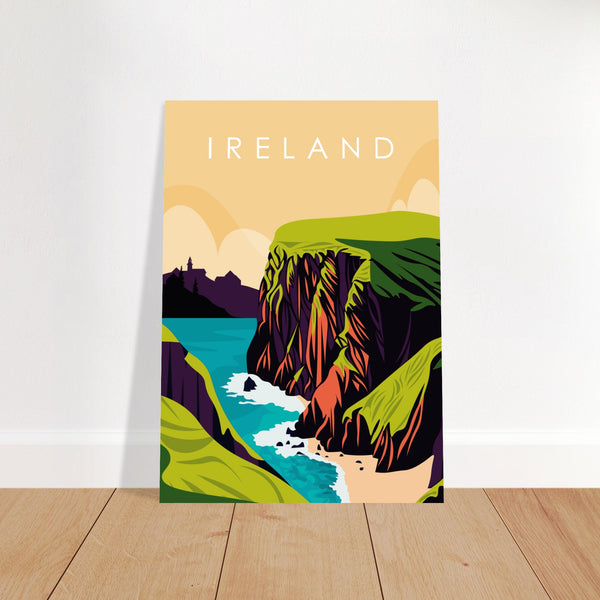 Ireland Retro Travel Poster