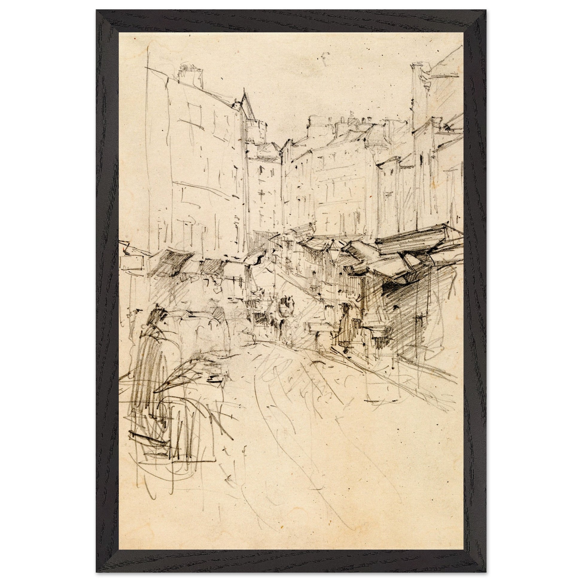 Black frame 30×40 cm: of Walter Osborne’s Christchurch Cathedral sketch – 30×40 cm black hardwood frame.