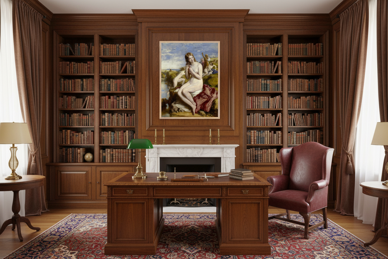 Bathers Surprised by Irish Artist William Mulready Art Print