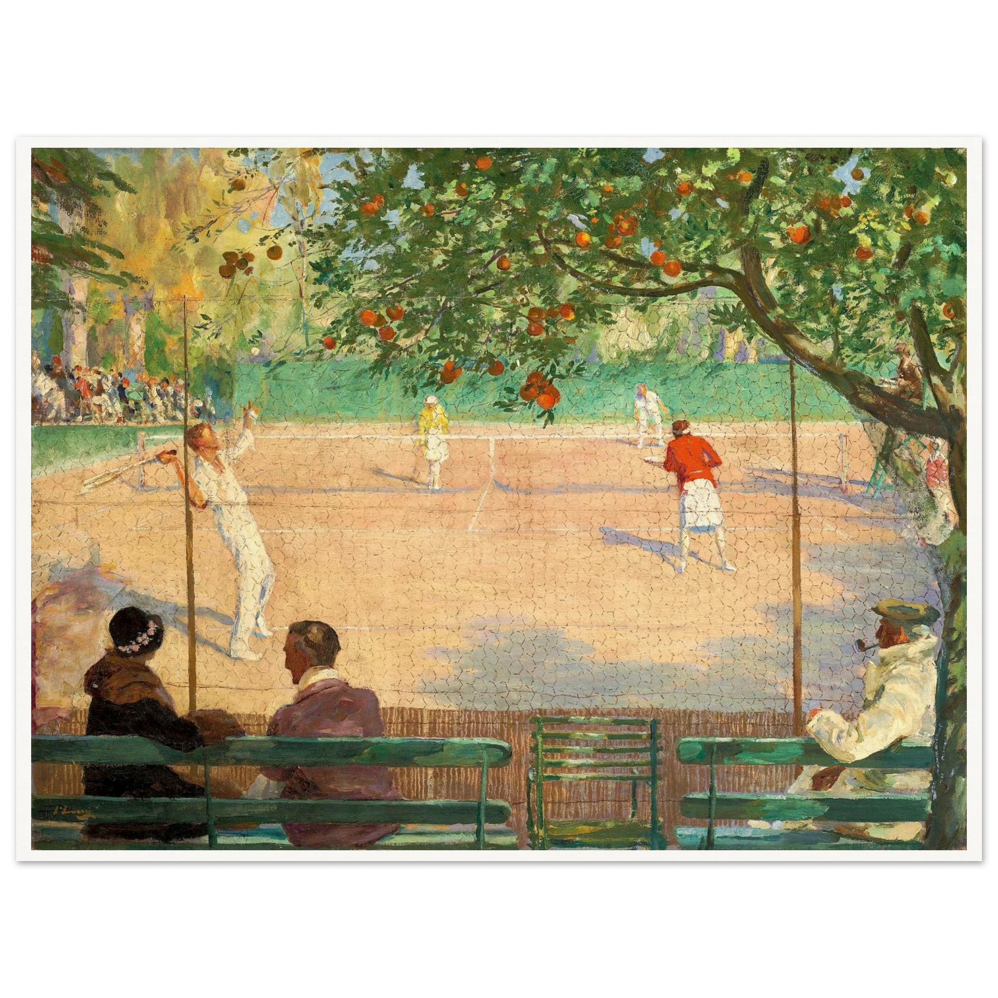 Sir John Lavery Cannes print framed in white – elegant home décor interior