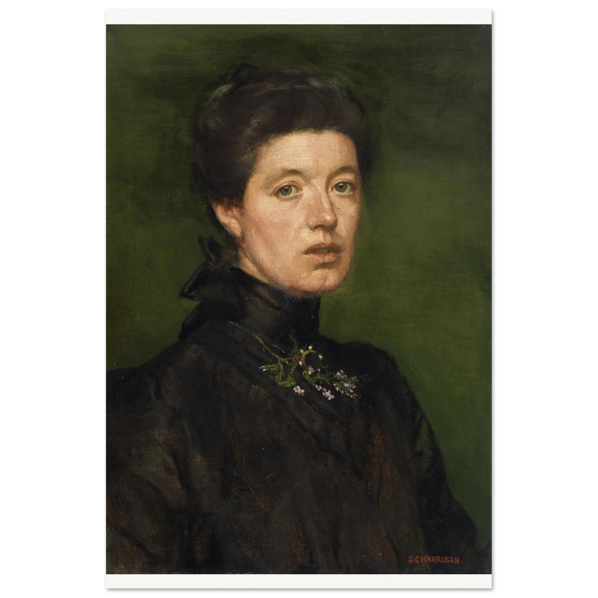 Self-portrait by Sarah Cecilia Harrison, unframed art print, 100x150 cm