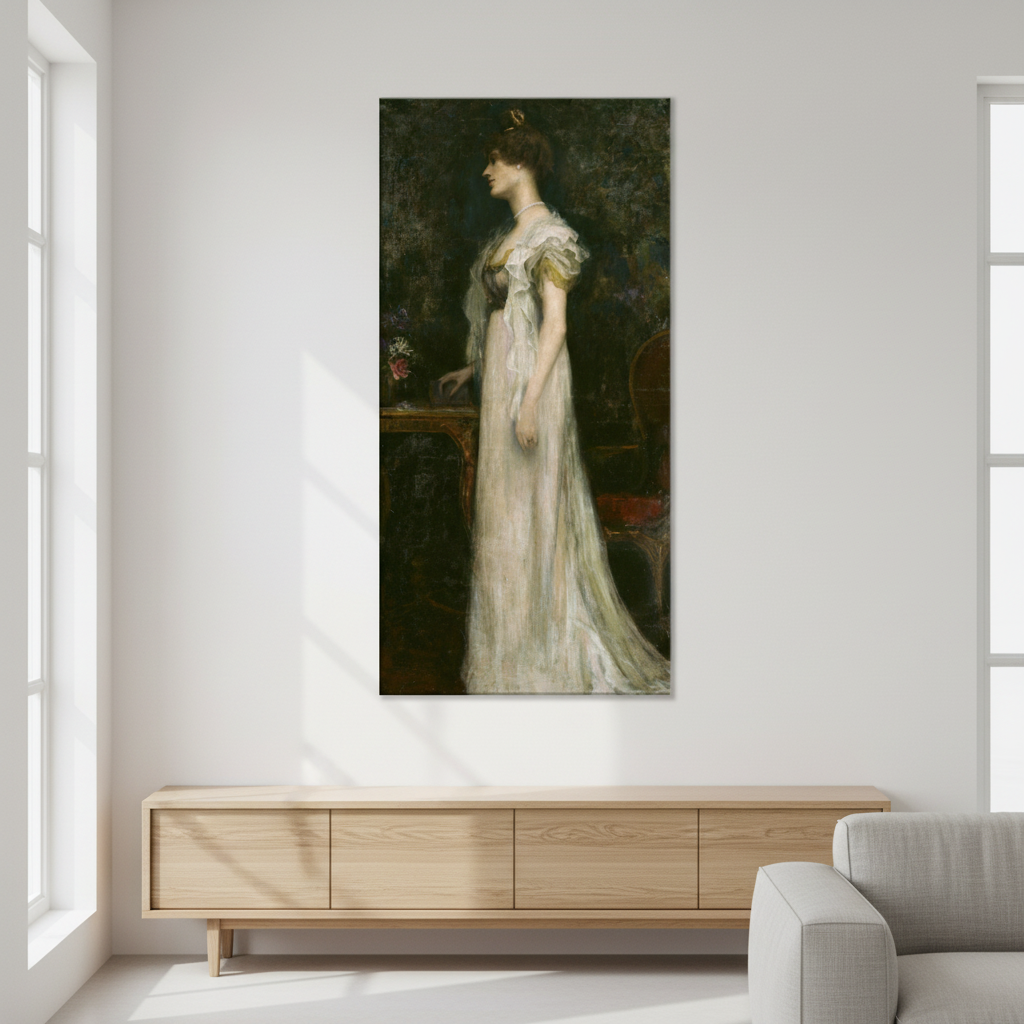 Countess Markievicz portrait canvas print displayed in modern living room