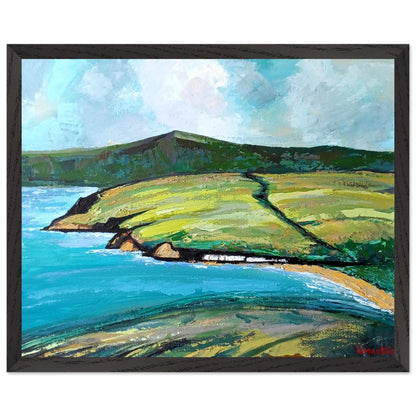 Cushendun landscape print in a black frame