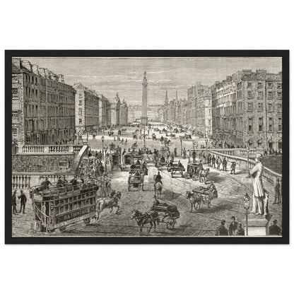 Dublin Old View - 1882 Vintage Illustration by Sellier Framed Wall Print Home Decor – Irish wall art print | Buy Irish Art