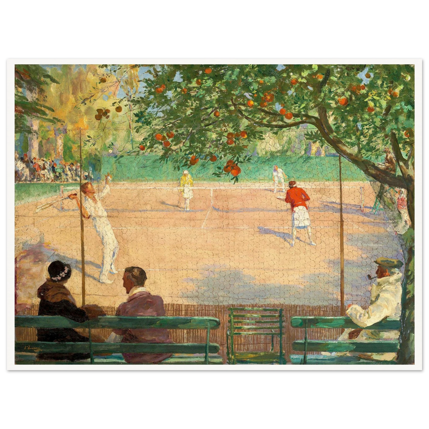 Sir John Lavery art print framed in black – living room wall art display