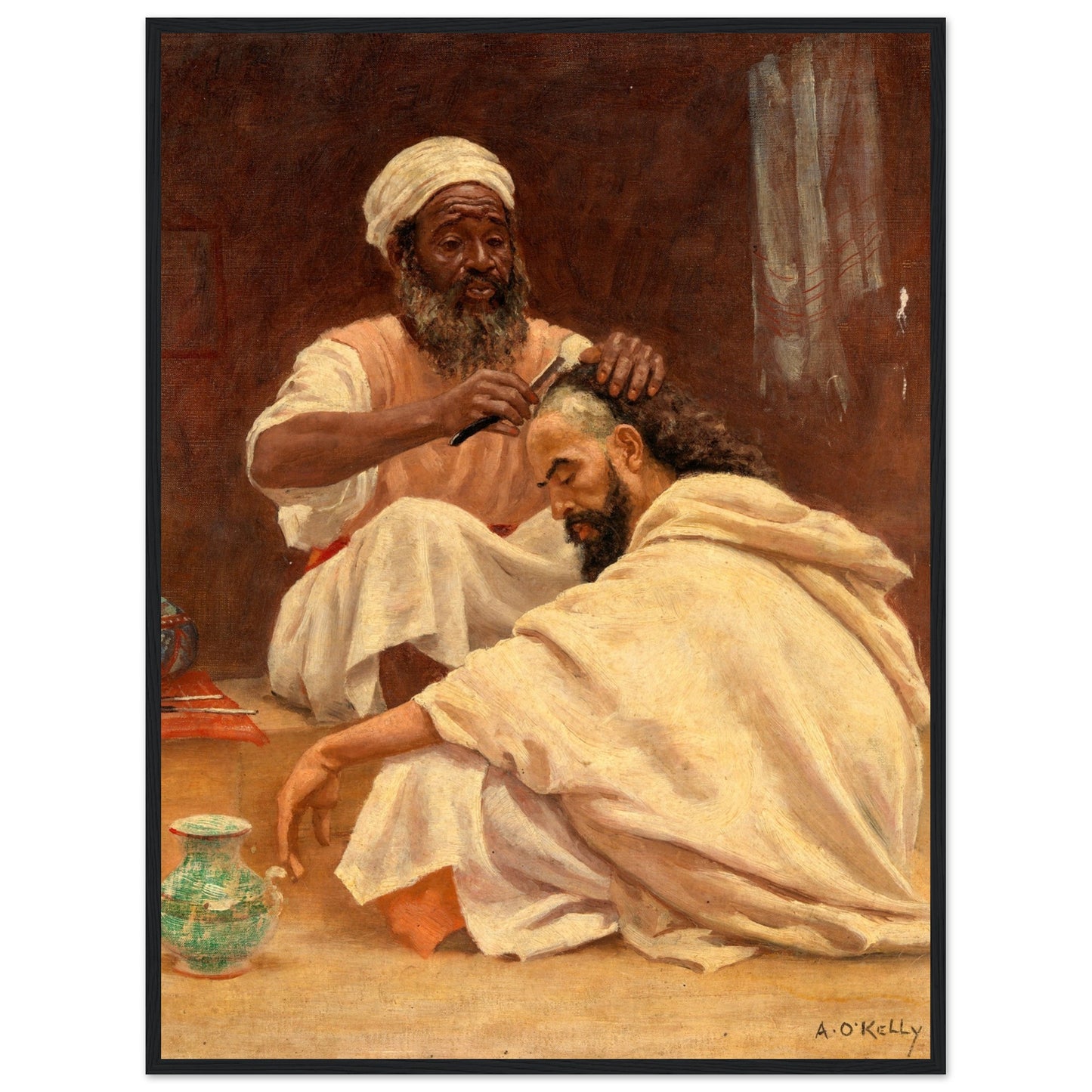 A Barber, Morocco - Aloysius O'Kelly Art Print (view 9)