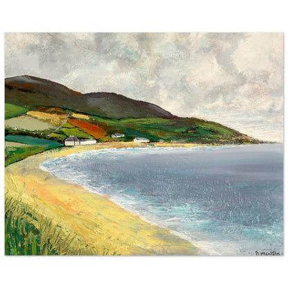 Cushendun Beach, County Antrim — Ó Maoláin Art Print – size comparison view | Buy Irish Art