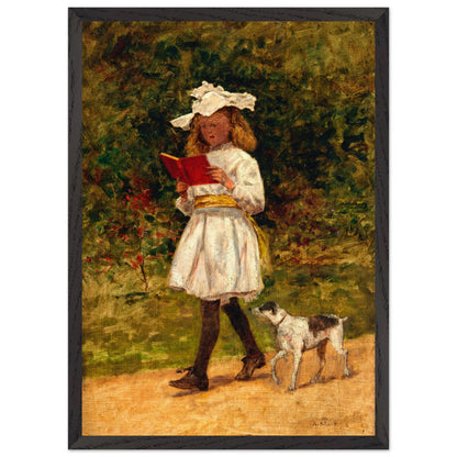 A Young Girl Reading by Aloysius O'Kelly Art Print (view 14)