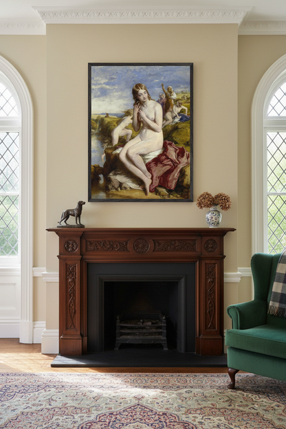 Bathers Surprised by Irish Artist William Mulready Art Print