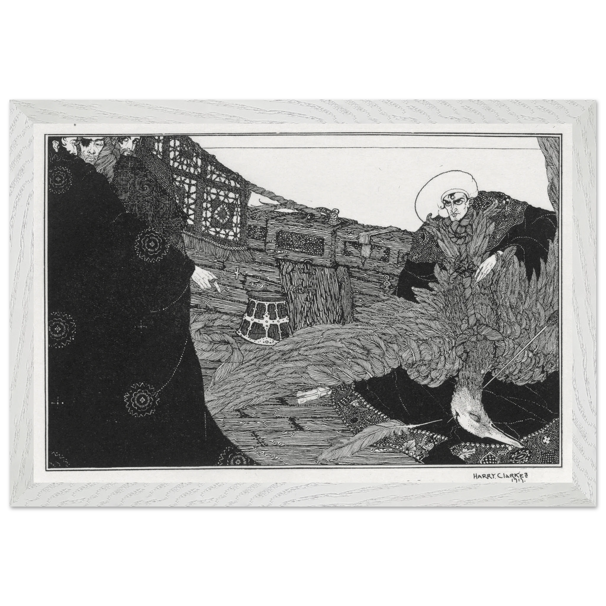 The Albatross Slain by Harry Clarke, framed print detail