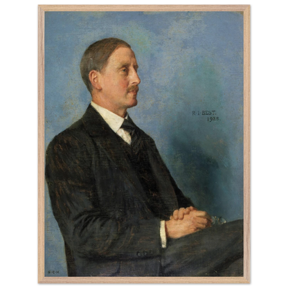 Portrait of Richard Irvine Best by Sarah Cecilia Harrison, art print in a wood frame, 60x80 cm