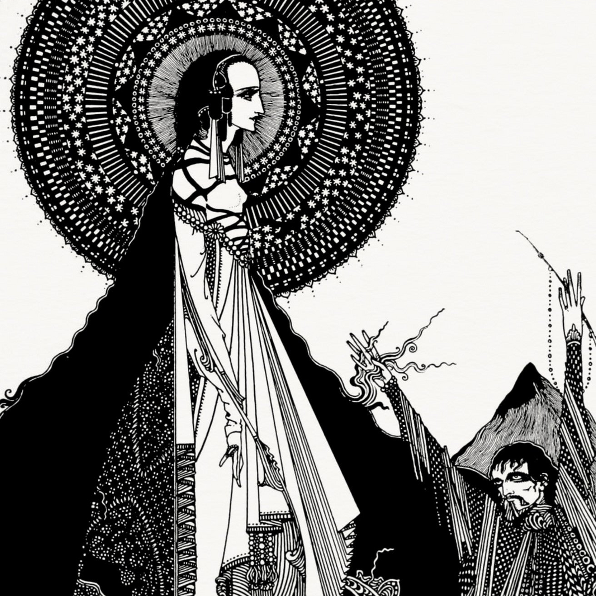 Harry Clarke I Would Call Aloud 1923 illustration from Poe’s Tales of Mystery and Imagination gothic black and white art print