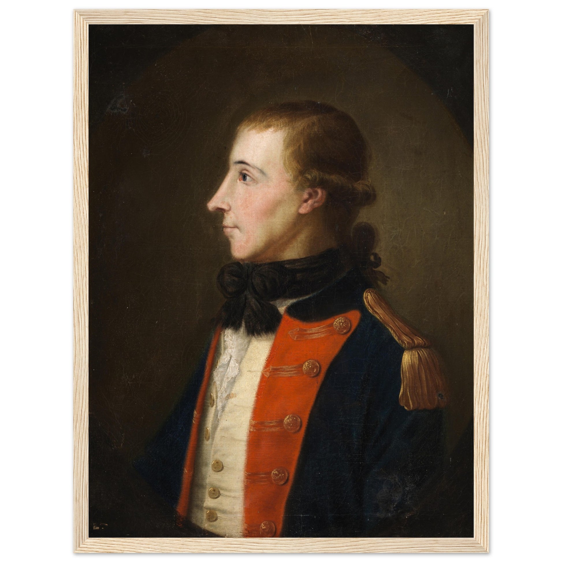 Reproduction lithograph print of Wolfe Tone, member of the United Irishmen, shown in French uniform.