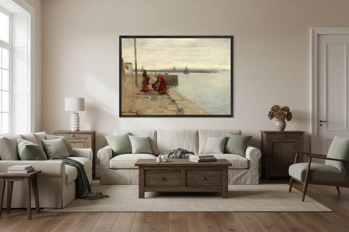Women on a Galway Quayside by Irish Artist Walter Frederick Osborne Art Print – view 13 | Buy Irish Art