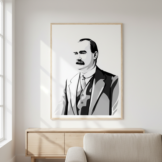 James Connolly framed art print displayed in a modern living room — Buy Irish Art