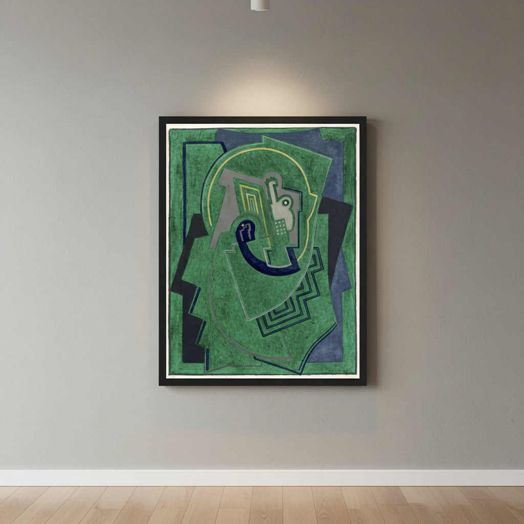 Single Element (c.1938) by Mainie Jellett - large framed print in a black frame
