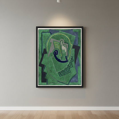Single Element (c.1938) by Mainie Jellett - large framed print in a black frame
