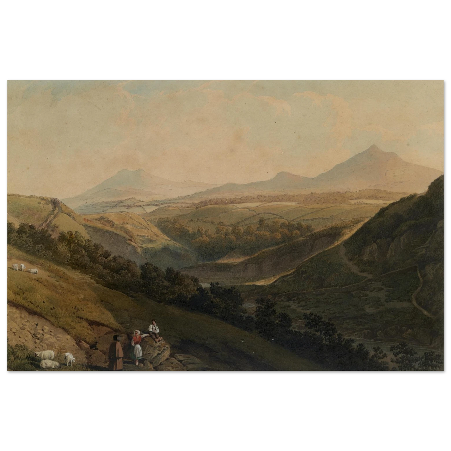 unframed reproduction of Little and Great Sugar Loaf Mountains by Henry Newton, National Gallery of Ireland