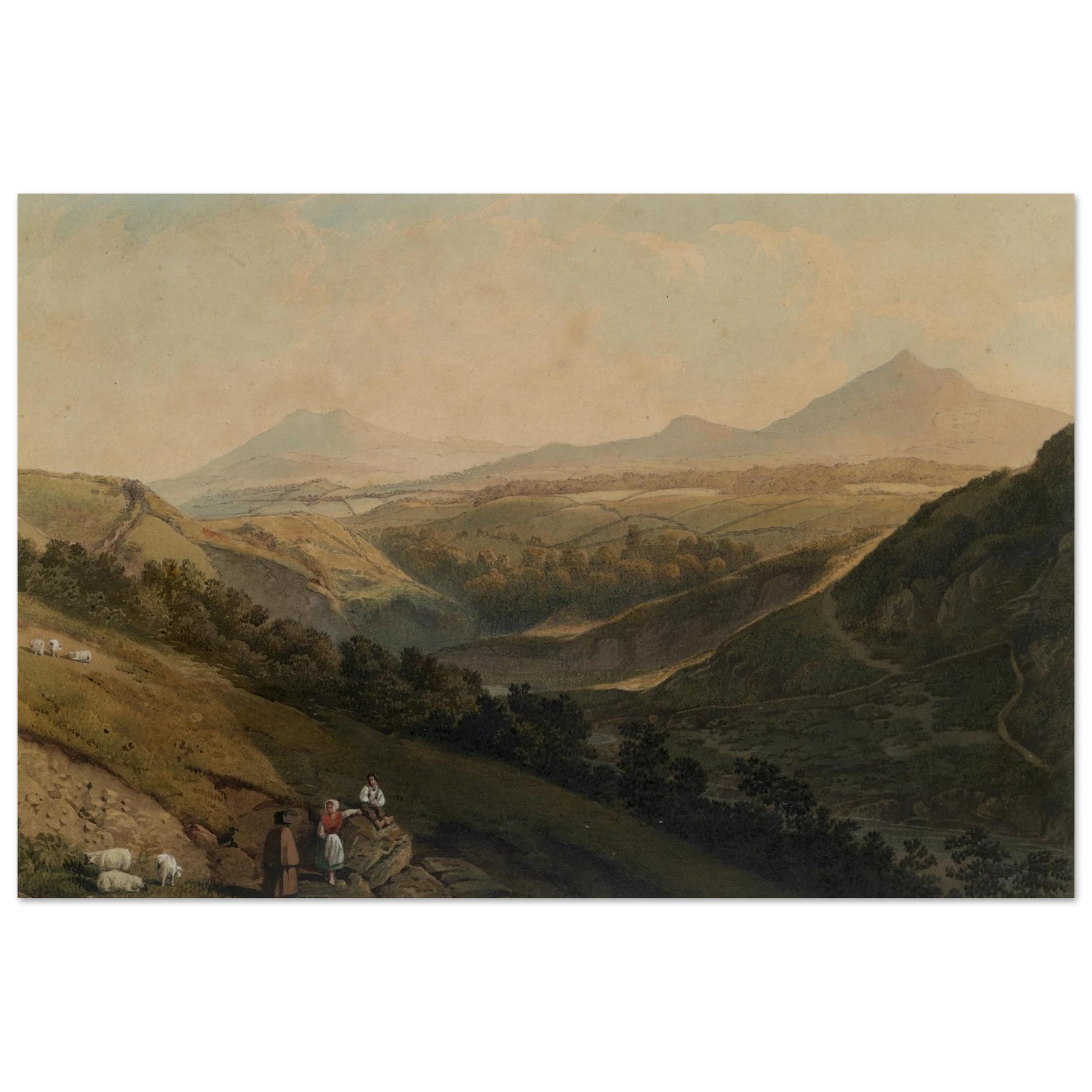 unframed reproduction of Little and Great Sugar Loaf Mountains by Henry Newton, National Gallery of Ireland