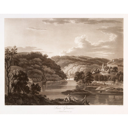 Lower Glanmire, Co. Cork, 1796 aquatint by Thomas Sautelle Roberts, engraved by Samuel Alken - vintage Irish art print