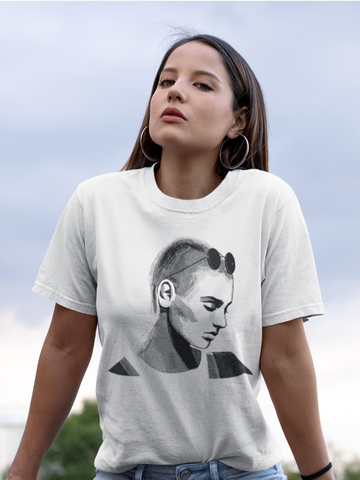 Sinead O'Connor Vintage-Inspired T-Shirt, Retro Music Tee celebrating the Irish singer and protest icon. Timeless artistry captured in this unisex tee, available in various sizes for fans.