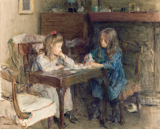 The House Builders, watercolour and gouache by Walter Osborne, 1902